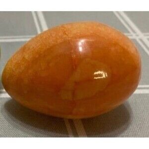 Vintage Alabaster Italian Egg Decor Easter Marble Stone Onyx Polished